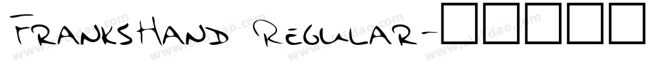 FranksHand Regular字体转换